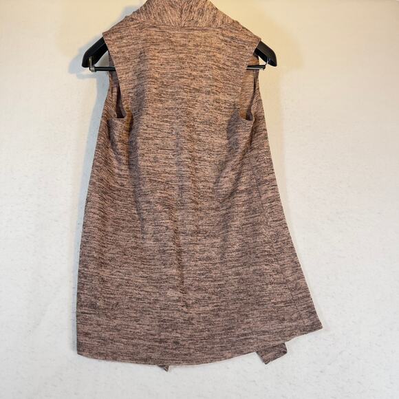 Logo Lori Goldstein Open Wrap Sweater Woman's XXS Sleeveless Heathered Brown QVC - Picture 4 of 12